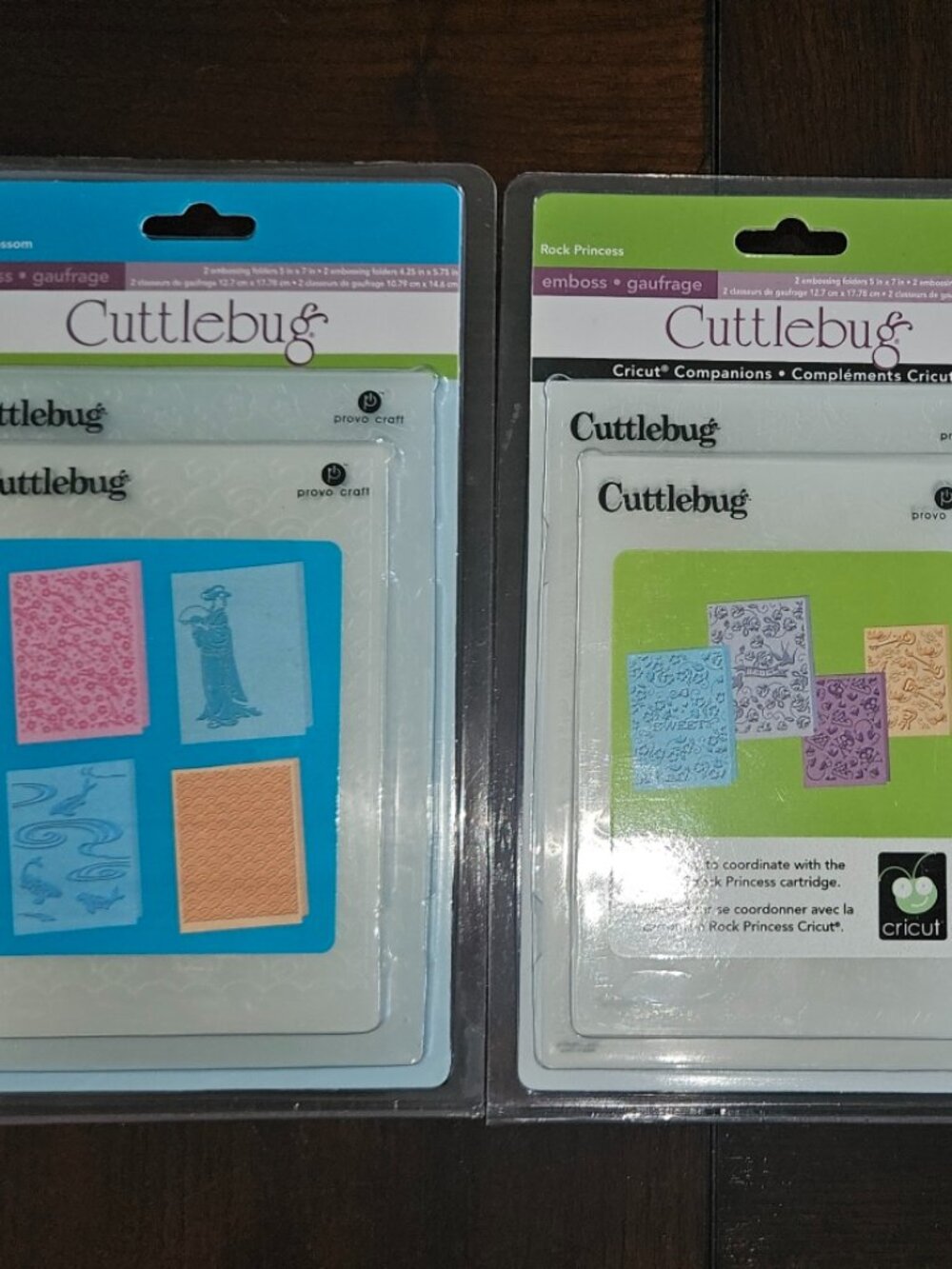 Cuttlebug Lot of 8 - Rock Princess & Plum Blossom